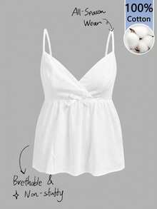 Tseoso Áo ba lỗ nữ 100% cotton cổ chữ V thắt nơ phong cách casual đi chơi – Đa năng mặc mùa hè & quanh năm, phong cách Soft Girl & Clean Girl Y2K Retro Vintage dễ thương, lễ hội phương Tây, hẹn hò ngọt ngào & trà chiều, mặc nhà thường ngày, đi học lại, hoàn hảo cho du lịch nghỉ dưỡng xuân/hè, streetwear & dạo phố - Nhiều màu - Xem 5