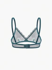 Bisouelle Ladies' Lace & Mesh Bra & Panty Lingerie Setfor Summerfor Summer - Dark Green - View 9
