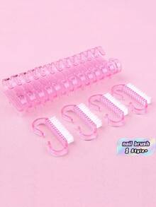 50 PCS Pink Small Nail Cleaning Brush Manicure Dust Sweeping Brush Multifunctional Nail Art Tool For Home Salon Use Beauty Tools - Pink - View 1