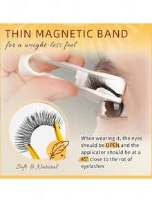 1 Set 4Pcs Magnetic Eyeliner And Magnetic False Eyelashes Kit Natural Reusable Fox Eye Lashes Lengthening Long Outer Corner For Women Daily Makeup - Multicolor - View 6