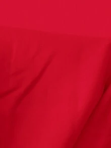 Slaydiva Vestido de pierna ancha de un solo hombro sin mangas de unicolor para mujer de talla grande - Rojo - Ver 7