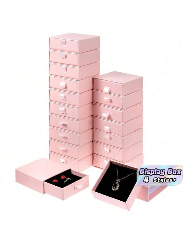 1/4/8/10 Piezas Cajas de Regalo de Cartón Rosa Pálido con Tapas Pequeñas al por Mayor Cajas de Joyas para Exhibición de Collares Anillos Aretes Organizador de Almacenamiento para Familia Amigos Cumpleaños Navidad Boda Aniversario Favor de Fiesta Día de San Valentín Día de la Madre