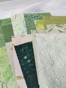 1 Pack Of 26 Sheets Mixed Texture Paper For DIY Collage Vintage Background Decoration Material Back To School Craft Scrapbook Journal Art Project Ephemera Kit With Old Map Music Sheet Book Page Style - multicolor - View 3