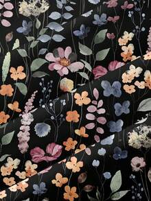 SHEIN LUNE Women's All-Over Floral Print Sleeveless Versatile Tank Top Suitable For Spring And Summer Vacation Black Floral Tropical - Multicolor - View 8