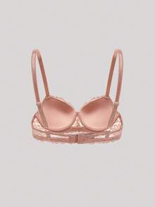Floral Lace Underwire Bra Lingeriefor Summerfor Summer - Dusty Pink - View 2
