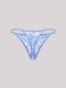 Hourtrue 3pcs/Set Women's Low Waist Sexy Lace Thong Panties, Floral Pattern Sexy Lingerie - Multicolor - View 7