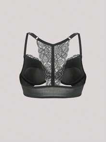 Hourtrue 1pc Front Closure Women's Underwire Brafor Summerfor Summer - Black - View 2