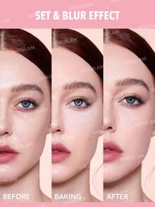SHEGLAM Duo De Polvos Fijadores Para Rostro Y Contorno De Ojos Insta-Ready: Bubblegum 2 En 1, Polvos Sueltos Iluminadores Con Control De Aceite, Color Rosa, Mate, Sin Poros, Resistente Al Agua, Polvos Compactos De Larga DuracióN, Color Rosa NavideñO Para El - Bubblegum - Ver 4