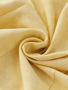 Franclia Zartrosa V-Ausschnitt Tailliertes Plissee Mesh Kleid, Sommer Midilänge Blumen- & Schmetterlingsmuster Feenkleid - Gelb - Übersicht 4