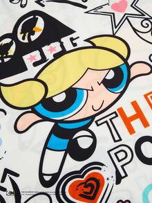 Sweetra THE POWERPUFF GIRLS X SHEIN Plus Size Women's Ultra Loose Casual Cartoon Print A-Line Skirt, American Y2K Hot Girl Style, Suitable For Music Festival / Street / Date - Multicolor - View 5