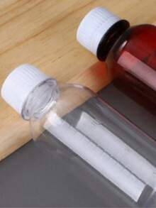 12 Pcs 2 Oz Plastic Bottles, Small Bottles With Caps, Ginger Juice Bottles, Mini Clear Plastic Bottles With Lids, Juice Drip, Empty Reusable Bottles, Travel Accessories (White) - Black - View 4