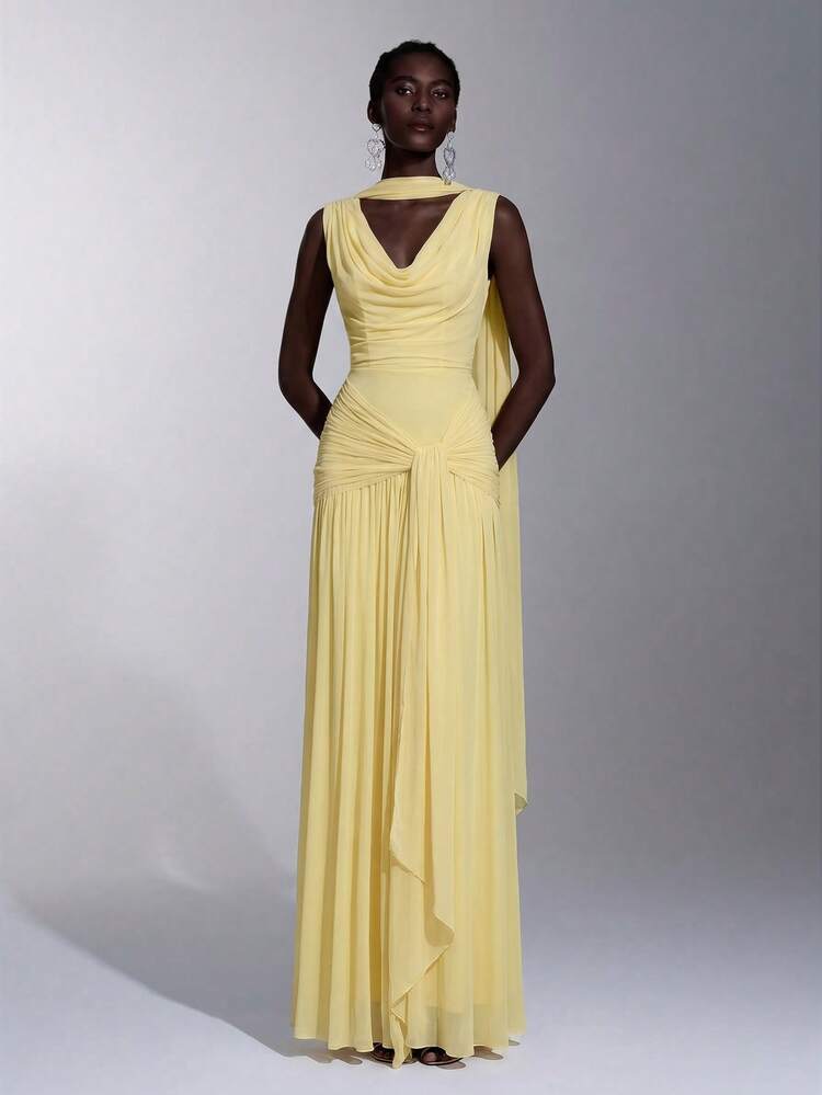 gray yellow bridesmaid dresses Butter Yellow Bridesmaid Dress Birdy Gray