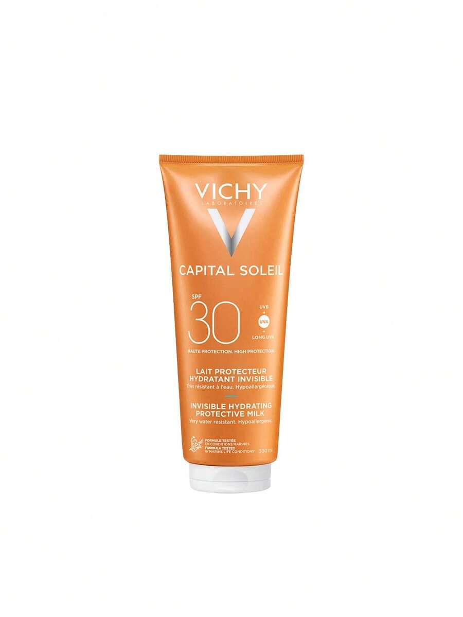 Vichy Capital Soleil Sun Milk SPF30 300 Ml – High UVA/UVB Protection, Invisible Hydrating Formula, Water Resistant For Outdoor Activities, For Sensitive Skin, Non-Greasy Finish For Face And Body, Long-Lasting Sun Protection - Multicolor - View 1