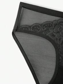 Bisouelle 3pack Floral Lace Panty Set - Black - View 6