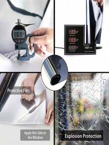 1 Roll One Way Window Film Daytime Privacy Mirror Tint For Home Office Heat Control Sun Blocking Anti UV Reflective Glass Door Covering Sticker Gift Birthday Graduation - multicolor - View 8