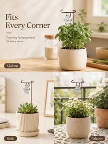 Haus Hana Courtyard Pigeon Flower Decoration, Japanese Style Iron Flower Garden Balcony Ornaments, Grocery Decoration Succulent Pot Flowerpot Metal Decoration Inserts, Multi Style Courtyard Decoration Inserts For Lighthouses, Outdoor Courtyard Label Stakes. - multicolor - View 6