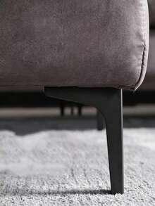 Kaki Sofa Pengganti DIY Bentuk Segitiga Modern Hitam Tugas Berat dari Logam untuk Furnitur, Kursi, Kabinet, dan Kursi Panjang, Dapat Diatur, dan Dilengkapi Tutup Sekrup. - Hitam - View 2