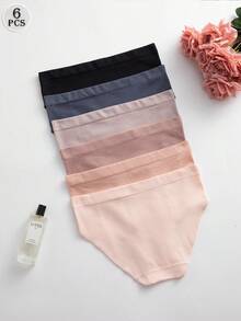 SHEIN 6件裝舒適女款無痕三角內褲 - 彩色 - 查看 3