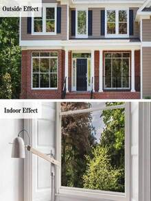 1 Roll One Way Window Film Daytime Privacy Mirror Tint For Home Office Heat Control Sun Blocking Anti UV Reflective Glass Door Covering Sticker Gift Birthday Graduation - multicolor - View 6