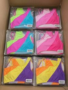 SHEIN [Random 3 PiecesSend 1 Piece]! Surprise Box!!!30% Chance Of Getting 2 Set!! Young GirlFloral Print - Purple - View 3