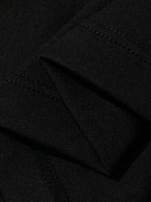 DAZY Sujetador deportivo con capa interior acolchada y recorte de contraste sin mangas para mujeres - Negro - Ver 6