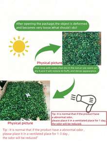 10PCS UV Resistant Durable Artificial Grass Wall Panel Green Fake Ivy Leaf Foliage Privacy Screen For Garden Courtyard Home Interior Outdoor Wall Decor No Maintenance Easy Install - Green - View 3