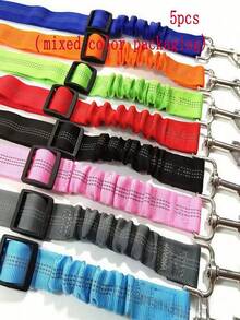 1PC Premium Dog Car Safety Leash With Shock Absorber & Reflective Strips - Adjustable Heavy Duty Pet Seat Belt For All Breeds, Crash-Tested Travel Restraint For Small Medium Large Dogs, Puppy Vehicle Harness, Essential Road Trip Accessories, Safety Vest Alternative For Car Ride, Gift For Dog Owners - Multicolor - View 20