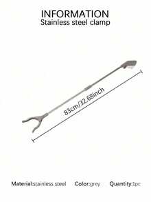 Portable Stainless Steel Litter Pickup Tongs, Extend Reach Trash Claw For Home, Sanitary Forceps Litter Picker Tool, No Bending Over - Multicolor - View 8