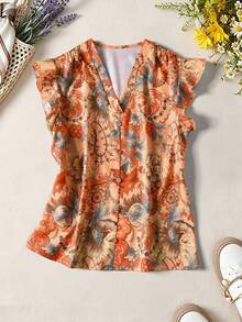 EMERY ROSE Áo sơ mi nữ, trang phục mùa hè cho nữ, trang phục đi nghỉ mát, áo nữ đi chơi, trang phục đi xem hòa nhạc đồng quê, áo mùa hè dễ thương, trang phục đi chơi, trang phục đồng quê, áo nữ đi chơi - Nhiều màu - Xem 6