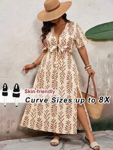 SHEIN CURVE+ Quần legging nữ size lớn phối ren hiệu ứng denim tương phản - Nhiều màu - Xem 1