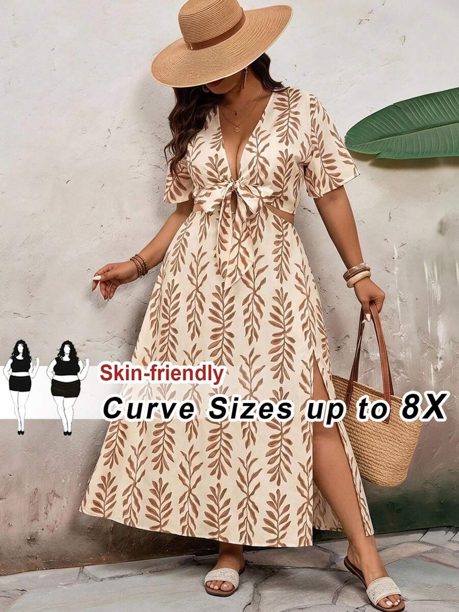 SHEIN CURVE+ Quần legging nữ size lớn phối ren hiệu ứng denim tương phản - Nhiều màu - Xem 1