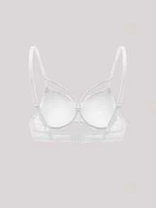 Hourtrue Floral Lace Underwire Bra Lingeriefor Summerfor Summer - White - View 2