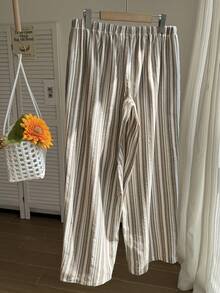 Comfortcana Pantalones casuales y versátiles de primavera/verano con diseño de cintura con cordón para mujer de talla grande - Multicolor - Ver 2