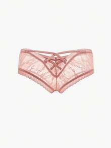 Bisouelle 3 chiếc/gói quần lót ren màu trơn - Nhiều màu - Xem 9
