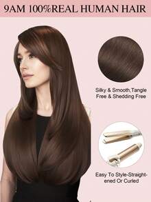 7Pcs 120G Clip In Human Hair Extensions 20 Clips Double Weft Invisible Clip Ins 2# Dark Brown 14-22 Inch Premium Real Human Hair Soft Thick Texture Anti-Shedding Great Choice For Thin Hair Salon Styling And Daily Wear For Women & Girls - S2 - View 11