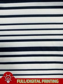 IslaSuriya Women's Striped Contrast Button Half Placket Fitted T-Shirt - Multicolor - View 3