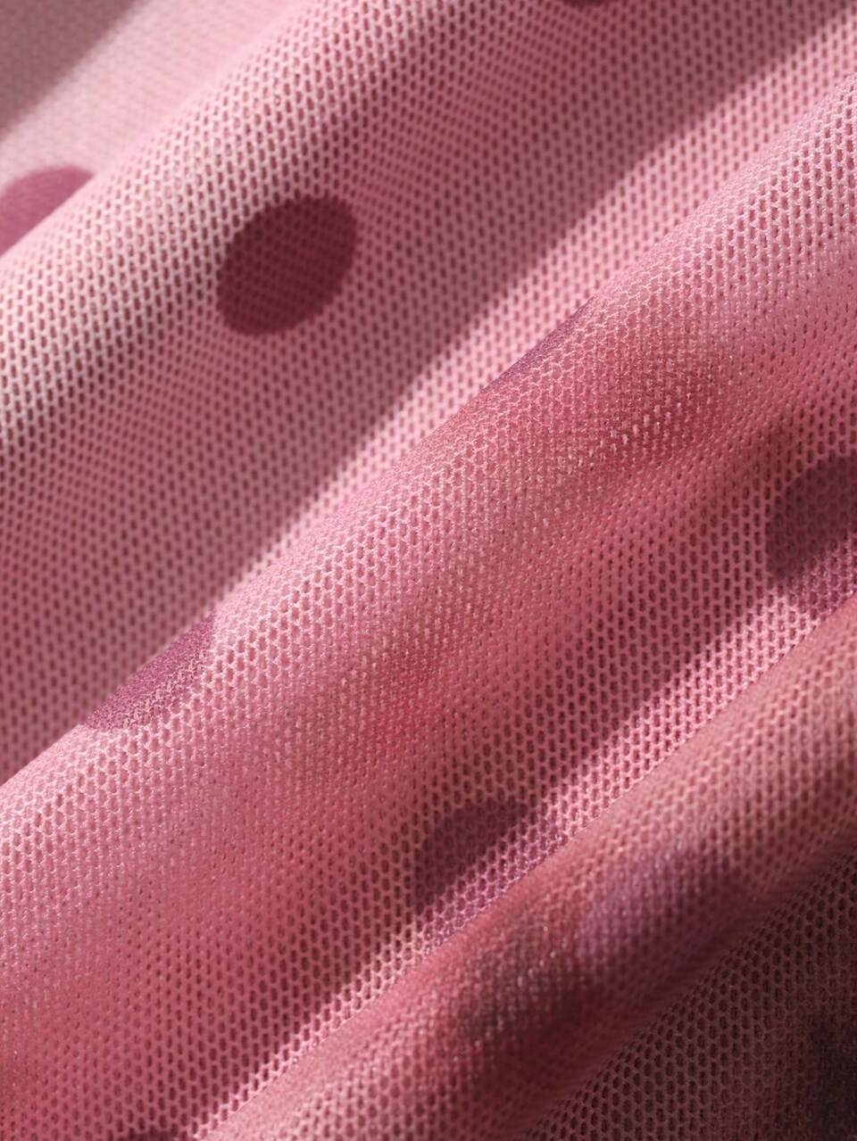 Summer Vacation Style Pink V-Neck Polka Dot Dress For Women, Slouchy Relaxed Fit Sleeveless Midi Dress Sundress
