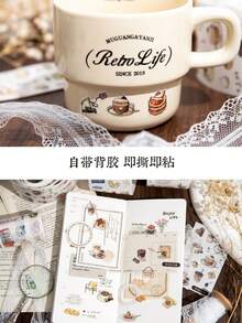 Twilight Die Cut Special Oil Washi Tape Mini Light Life Series Cute Daily Home Hand Drawn Decorative Tapes For Journaling Scrapbooking DIY Crafts - Multicolor - View 5