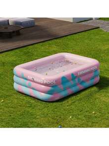1 Pc PVC Inflatable Swimming Pool With Double-Layer Airtight Valves And A Bottom Drain Device. It Requires No Power Supply And Comes With Various Accessories, Making It Ideal For Outdoor Water Parties. - One Size Fits All - View 9