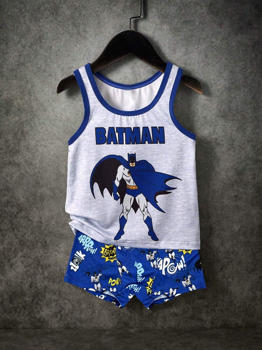 BATMAN X SHEIN 男童汗衫 - 灰色 - 查看 1