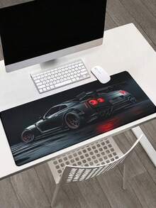 1 XXL Alas Mouse Karet Anti Selip Permukaan Lembut Desain Mobil Sport Jepang untuk Meja Komputer Gaming Kantor Alas Mouse Ekstra Besar Hadiah untuk Pria Pecinta Mobil Aksesori Meja Gamer Populer - hitam - View 5