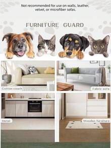 1PC Self Adhesive Transparent Cat Scratch Protector Furniture Tape For Sofa Dog Training Removable No Residue Heavy Duty Anti Scratch Pet Couch Protector Invisible Home Decor Household Supplies Anti Puncture Tear Resistant Easy To Cut High Viscosity Pet Furniture Protection Training Aid - multicolor - View 9