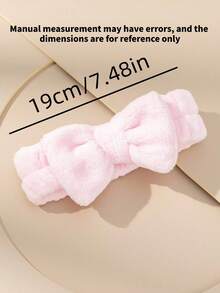 6-Pack Spa Cosmetic & Face-Washing Microfiber Bow Hairbands - Soft And Comfortable Face-Washing Hairbands - Pink - View 5