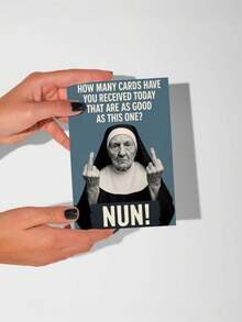 Funny Rude Birthday Card For Adults Offensive Humor Hilarious Nun Joke Card For Men Or Women Sarcastic Best Friend Greeting For Him Her Brother Sister Unusual Naughty Gag Gift - 18*13cm - View 3