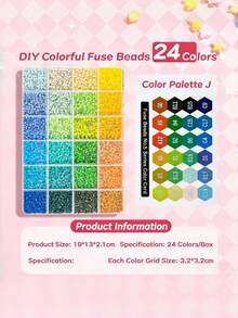 DIY Perler 珠子補充包，264 色全色調，2.6mm 珠子，批發裝盒 - 拼豆補充包 - 查看 11