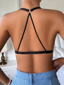 SHEIN Sostén Sexy De Encaje Para Mujer - Negro - Ver 5