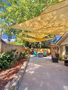 Portable Outdoor Camping Sun Shade Canopy - Beige - View 10