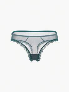 Bisouelle Ladies' Lace & Mesh Bra & Panty Lingerie Setfor Summerfor Summer - Dark Green - View 6