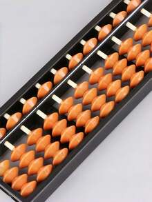1 PC Multifunctional Rod Compatible With Chinese Japanese Calculator Brown Wood Beads Standard Abacus For Office Adult Use Vintage Abacus - Multicolor - View 6