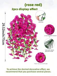 Juego de 4 piezas / 6 piezas / 8 piezas: Enredaderas de seda artificial verde y decoraciones de hojas de eucalipto. Resistente a los rayos UV para uso en exteriores. Adecuado para bodas, porches, salas de estar, paredes de oficinas, jardines, estanterías y decoración del hogar. - Color del loto rojo - Ver 12